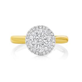 9ct-Gold-Diamond-Cluster-Ring on sale