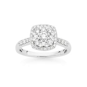 9ct-White-Gold-Diamond-Ring on sale