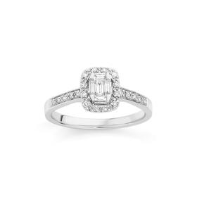9ct-White-Gold-Diamond-Engagement-Ring on sale