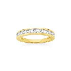 9ct+Gold+Diamond+Anniversary+Ring