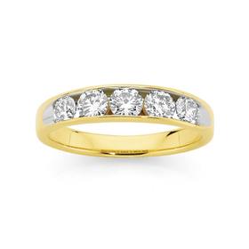 9ct+Gold+Diamond+Band