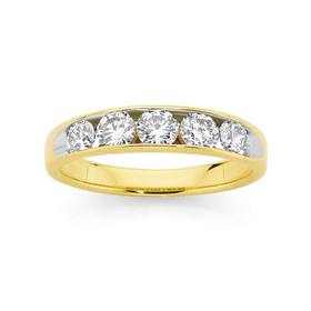 9ct-Gold-Diamond-Band on sale