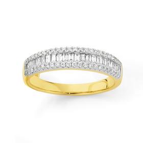 18ct+Two+Tone+Diamond+Ring