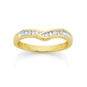 9ct+Gold+Diamond+Band