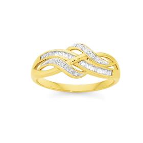 9ct-Gold-Diamond-Swirl-Crossover-Ring on sale
