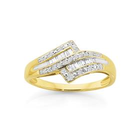 9ct+Gold+Diamond+Ring