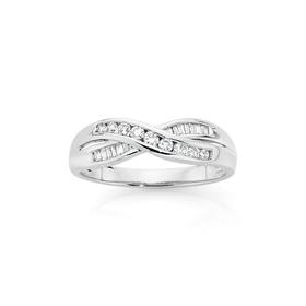 9ct-White-Gold-Diamond-Ring on sale