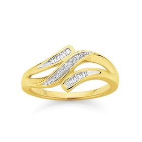 9ct+Gold+Diamond+Ring