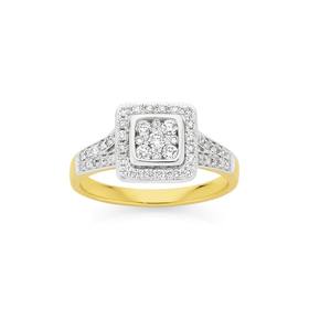 9ct-Two-Tone-Diamond-Engagement-Ring on sale