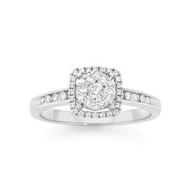 9ct-White-Gold-Diamond-Ring on sale