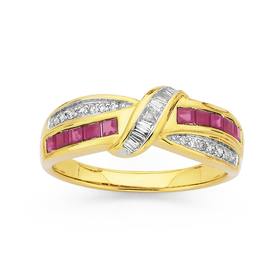 9ct+Gold+Ruby+%26amp%3B+Diamond+Ring