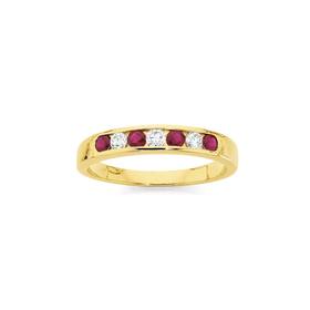 9ct+Gold+Ruby+%26amp%3B+Diamond+Ring