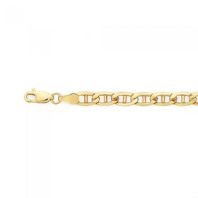 9ct-Gold-on-Silver-21cm-Solid-Marine-Bracelet on sale