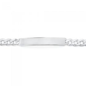 Silver+20.5cm+Curb+Identity+Bracelet