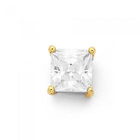 9ct+Gold+CZ+Single+Stud