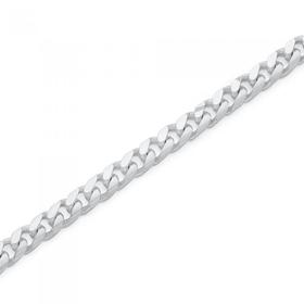 Silver+21cm+Solid+Curb+Bracelet