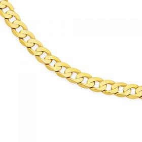 9ct+Gold+50cm+Close+Curb+Chain