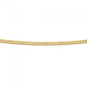 9ct+Gold+50cm+Solid+Curb+Chain