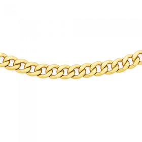 9ct-Gold-on-Silver-50cm-Bevelled-Curb-Chain on sale