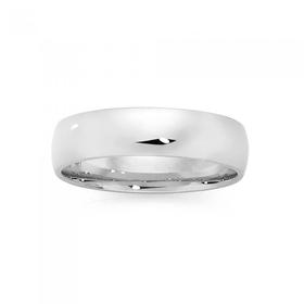 Silver-6mm-Light-Half-Round-Gents-Ring on sale