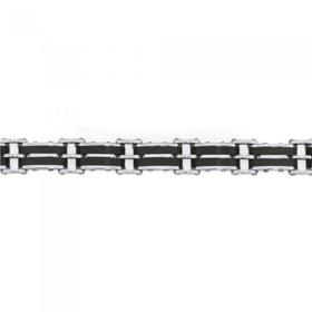 Steel-22cm-Black-Steel-Two-Bar-Bracelet on sale