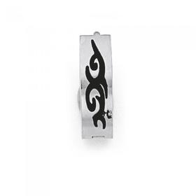 Stainless-Steel-Guys-Black-Oxidised-Tattoo-Huggie on sale