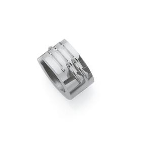 Steel-Three-Line-Single-Huggie on sale