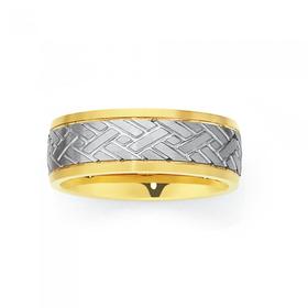 Steel-Gold-Plate-Ring on sale