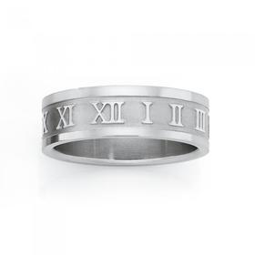 Steel-Roman-Numeral-Guys-Ring on sale