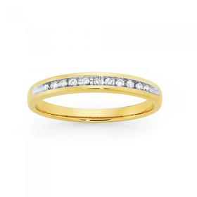 9ct+Gold+Diamond+Anniversary+Ring