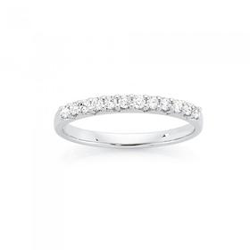 9ct-White-Gold-Diamond-Claw-Set-Band on sale