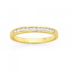 9ct-Gold-Diamond-Channel-Set-Band on sale