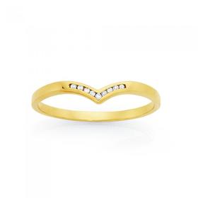 9ct-Gold-Diamond-V-Anniversary-Band on sale