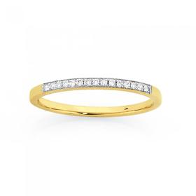 9ct+Gold+Pave+Diamond+Ring