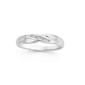 9ct-White-Gold-Diamond-Channel-Set-Crossover-Ring on sale