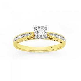 9ct-Gold-Diamond-Ring on sale