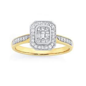 9ct-Two-Tone-Diamond-Engagement-Ring on sale