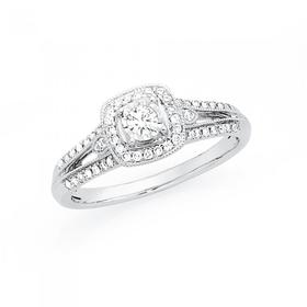 9ct-White-Gold-Diamond-Ring on sale