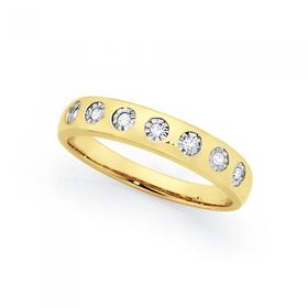 9ct+Gold+Diamond+Anniversary+Ring