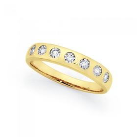 9ct-Gold-Diamond-Anniversary-Ring on sale