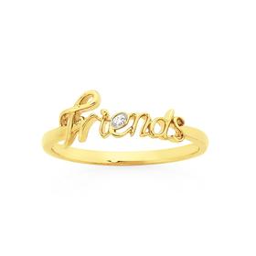 9ct-Gold-Diamond-Friends-Ring on sale