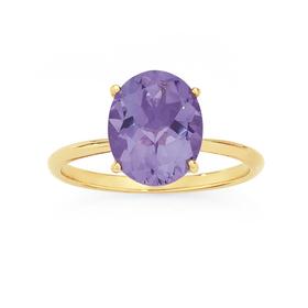 9ct-Gold-Amethyst-Ring on sale