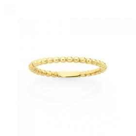 9ct+Gold+Dotted+Stacker+Ring