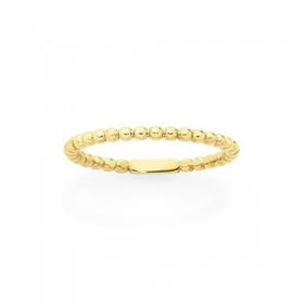 9ct-Gold-Dotted-Stacker-Ring on sale