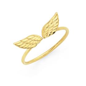 9ct+Gold+%27Angel+Wings%27+Ring