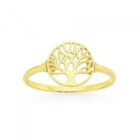 9ct+Gold+Tree+Of+Life+Ring