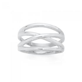 Silver-Crossover-Dress-Ring on sale