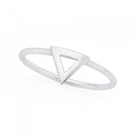 Silver-Geo-Open-Triangle-Ring on sale