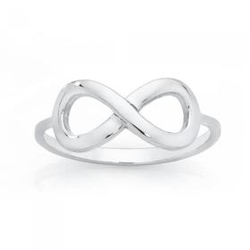 Silver+Plain+Infinity+Dress+Ring