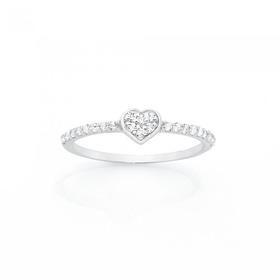 Sterling+Silver+Pave+Cubic+Zirconia+Heart+Stacker+Ring